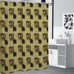 Vintage Flower Patchwork Pattern Print Premium Shower Curtain