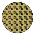 Vintage Flower Patchwork Pattern Print Round Floor Mat