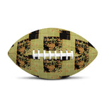 Vintage Flower Patchwork Pattern Print Rugby Ball