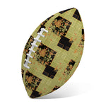 Vintage Flower Patchwork Pattern Print Rugby Ball