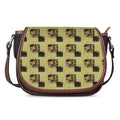 Vintage Flower Patchwork Pattern Print Saddle Bag