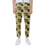 Vintage Flower Patchwork Pattern Print Scuba Joggers