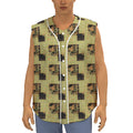Vintage Flower Patchwork Pattern Print Sleeveless Baseball Jersey