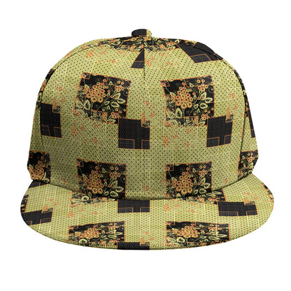 Vintage Flower Patchwork Pattern Print Snapback Cap