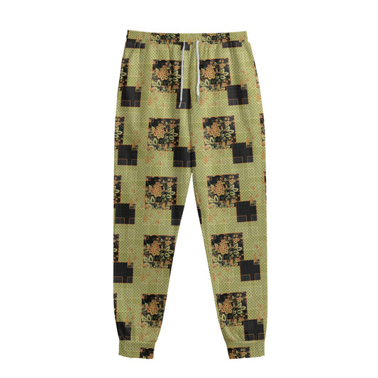 Vintage Flower Patchwork Pattern Print Sweatpants