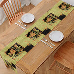 Vintage Flower Patchwork Pattern Print Table Runner