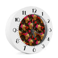 Vintage Flowers Skull Pattern Print Alarm Clock