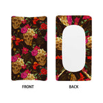 Vintage Flowers Skull Pattern Print Changing Pad Cover