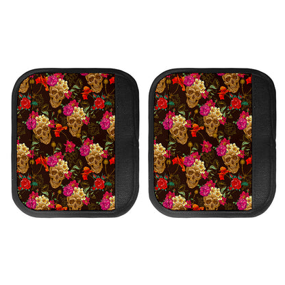 Vintage Flowers Skull Pattern Print Handle Covers