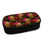 Vintage Flowers Skull Pattern Print Insulin Cooler Travel Case