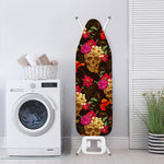 Vintage Flowers Skull Pattern Print Ironing Board Cover