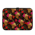 Vintage Flowers Skull Pattern Print Laptop Sleeve
