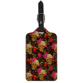 Vintage Flowers Skull Pattern Print Luggage Tag