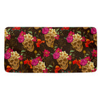 Vintage Flowers Skull Pattern Print Towel