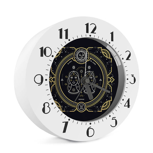 Vintage Gemini Zodiac Sign Print Alarm Clock