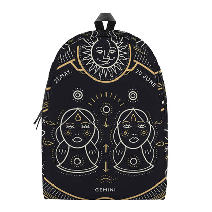 Vintage Gemini Zodiac Sign Print Backpack
