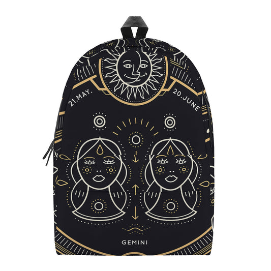 Vintage Gemini Zodiac Sign Print Backpack