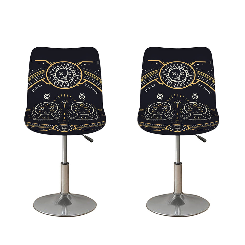 Vintage Gemini Zodiac Sign Print Bar Stool Covers