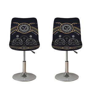 Vintage Gemini Zodiac Sign Print Bar Stool Covers