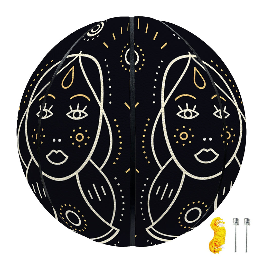 Vintage Gemini Zodiac Sign Print Basketball
