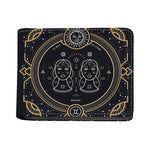 Vintage Gemini Zodiac Sign Print Bifold Wallet