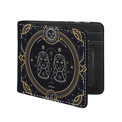 Vintage Gemini Zodiac Sign Print Bifold Wallet