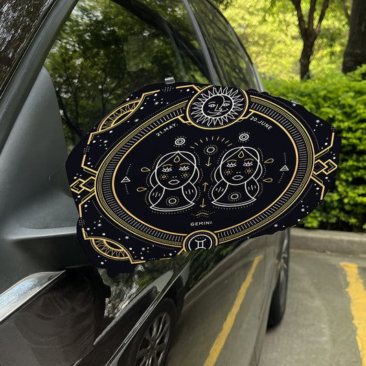 Vintage Gemini Zodiac Sign Print Car Side Mirror Covers