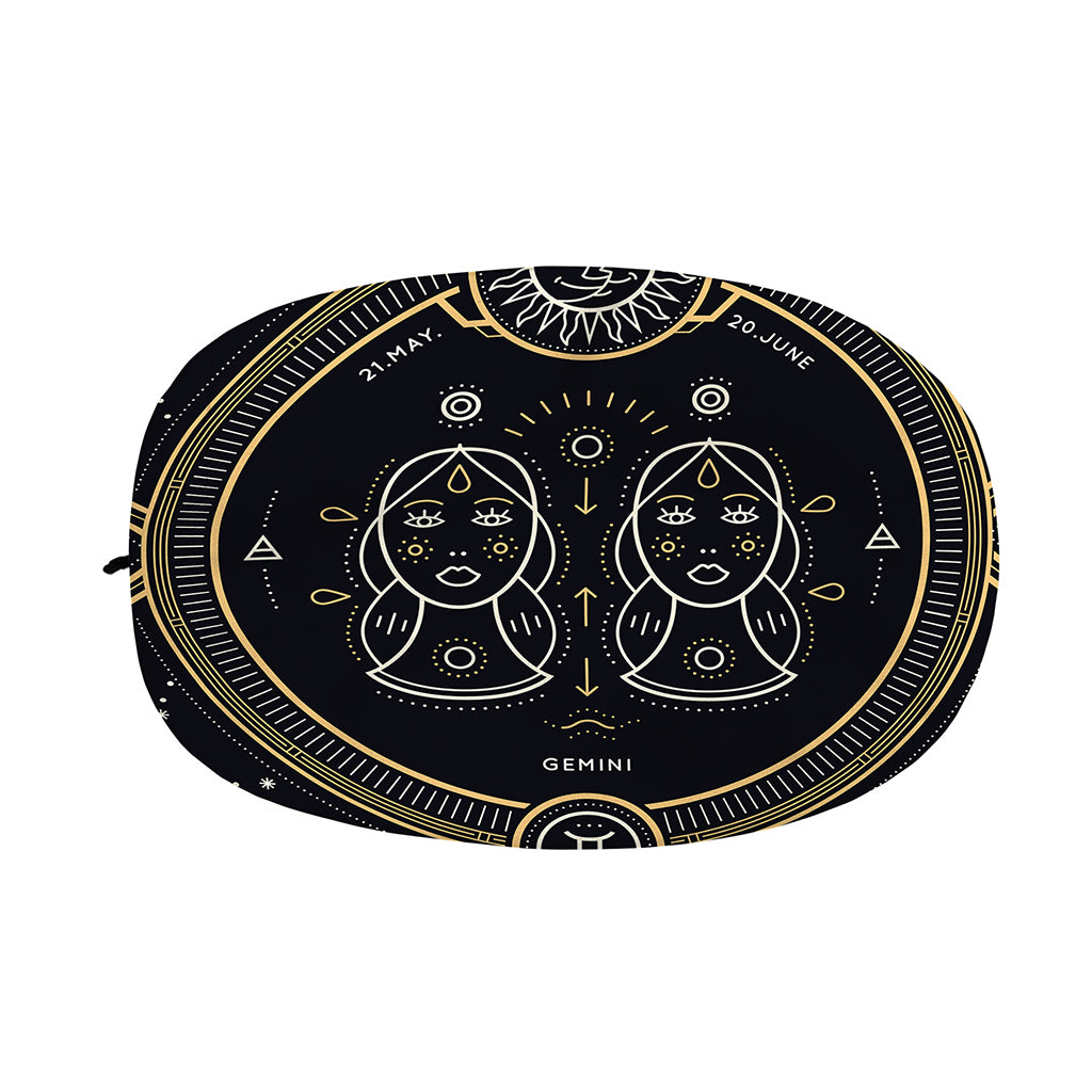 Vintage Gemini Zodiac Sign Print Car Side Mirror Covers