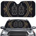 Vintage Gemini Zodiac Sign Print Car Windshield Sun Shade