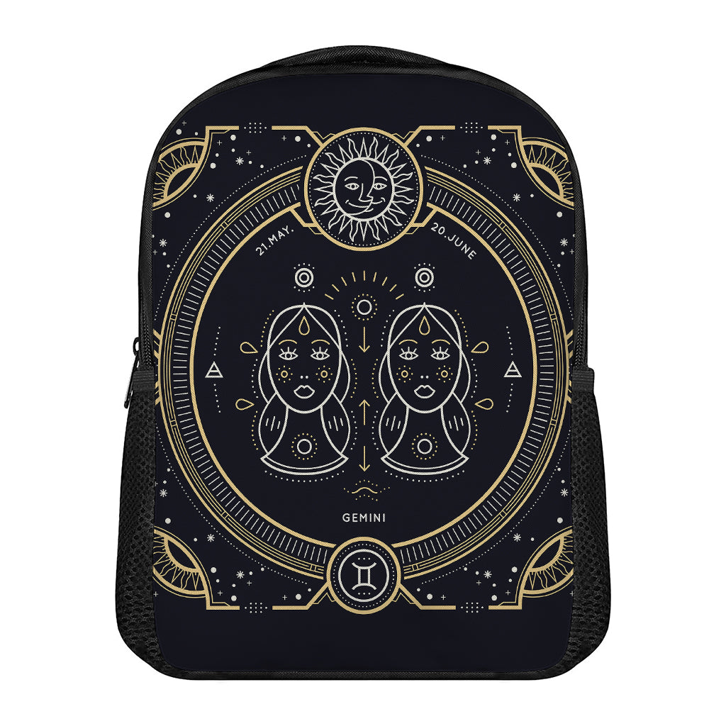 Vintage Gemini Zodiac Sign Print Casual Backpack