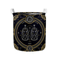 Vintage Gemini Zodiac Sign Print Collapsible Laundry Basket