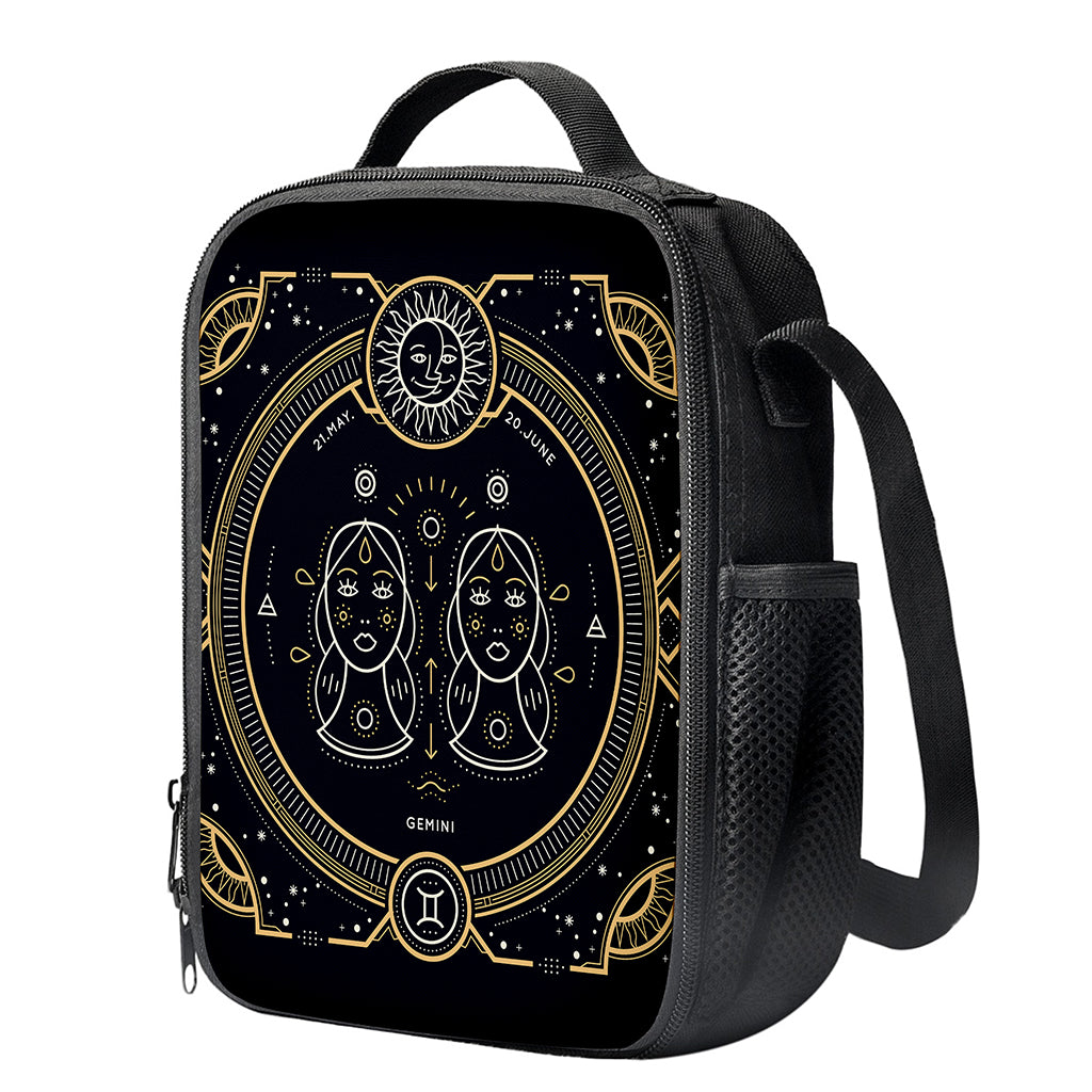 Vintage Gemini Zodiac Sign Print Crossbody Lunch Bag