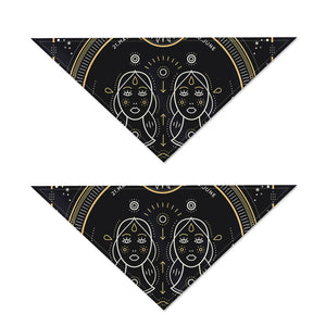 Vintage Gemini Zodiac Sign Print Dog Bandana