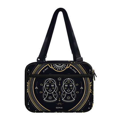 Vintage Gemini Zodiac Sign Print Double Strap Bible Bag