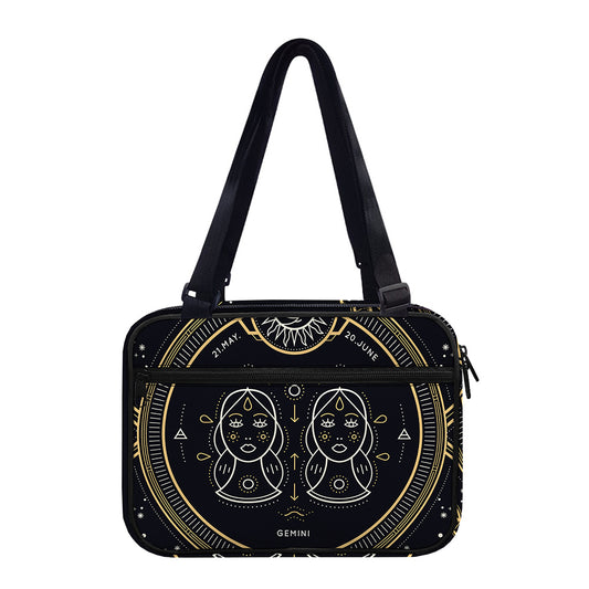 Vintage Gemini Zodiac Sign Print Double Strap Bible Bag