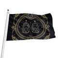 Vintage Gemini Zodiac Sign Print Flag