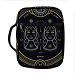 Vintage Gemini Zodiac Sign Print Front Pocket Bible Bag