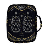 Vintage Gemini Zodiac Sign Print Front Pocket Bible Bag