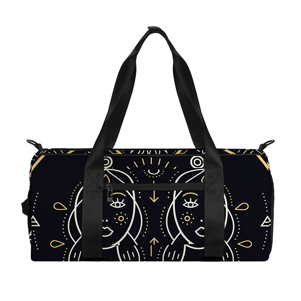 Vintage Gemini Zodiac Sign Print Gym Bag