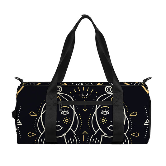 Vintage Gemini Zodiac Sign Print Gym Bag