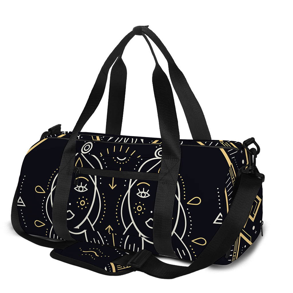 Vintage Gemini Zodiac Sign Print Gym Bag