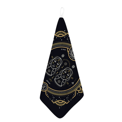 Vintage Gemini Zodiac Sign Print Hand Towel
