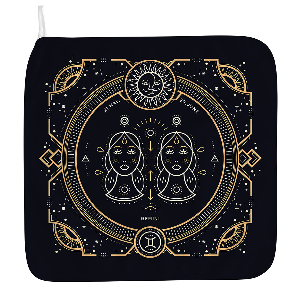 Vintage Gemini Zodiac Sign Print Hand Towel