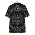 Vintage Gemini Zodiac Sign Print Hawaiian Shirt