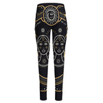 Vintage Gemini Zodiac Sign Print High-Waisted Pocket Leggings