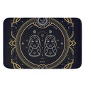 Vintage Gemini Zodiac Sign Print Indoor Door Mat