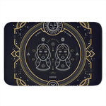Vintage Gemini Zodiac Sign Print Indoor Door Mat