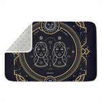 Vintage Gemini Zodiac Sign Print Indoor Door Mat