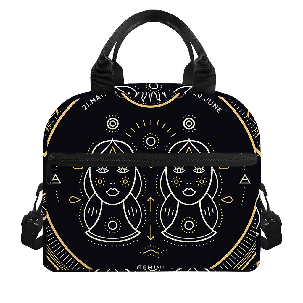 Vintage Gemini Zodiac Sign Print Insulated Lunch Bag