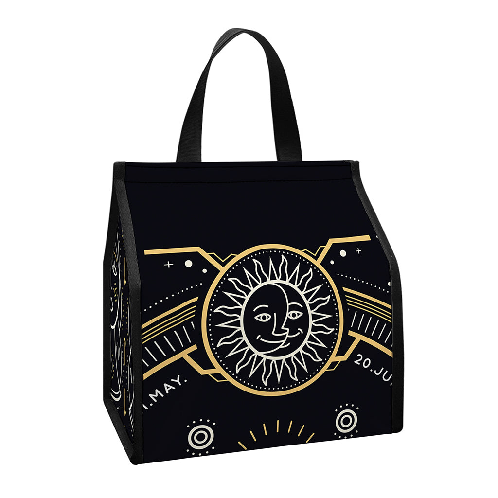 Vintage Gemini Zodiac Sign Print Insulated Lunch Tote